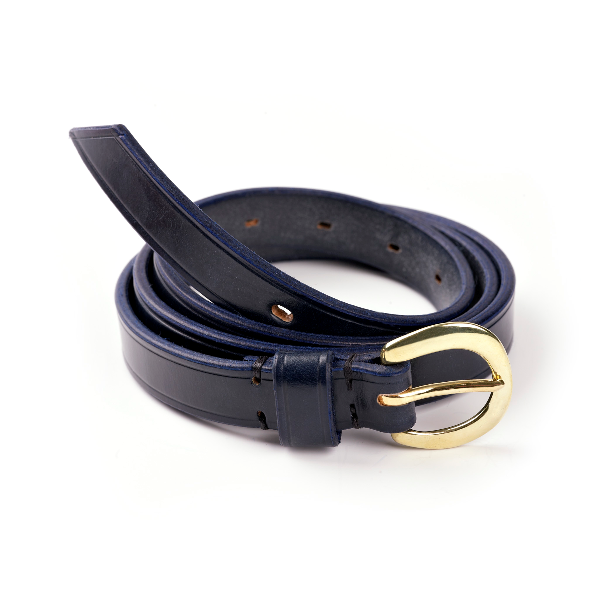 J. Highet Saddler Ladies Navy Blue Leather Belt