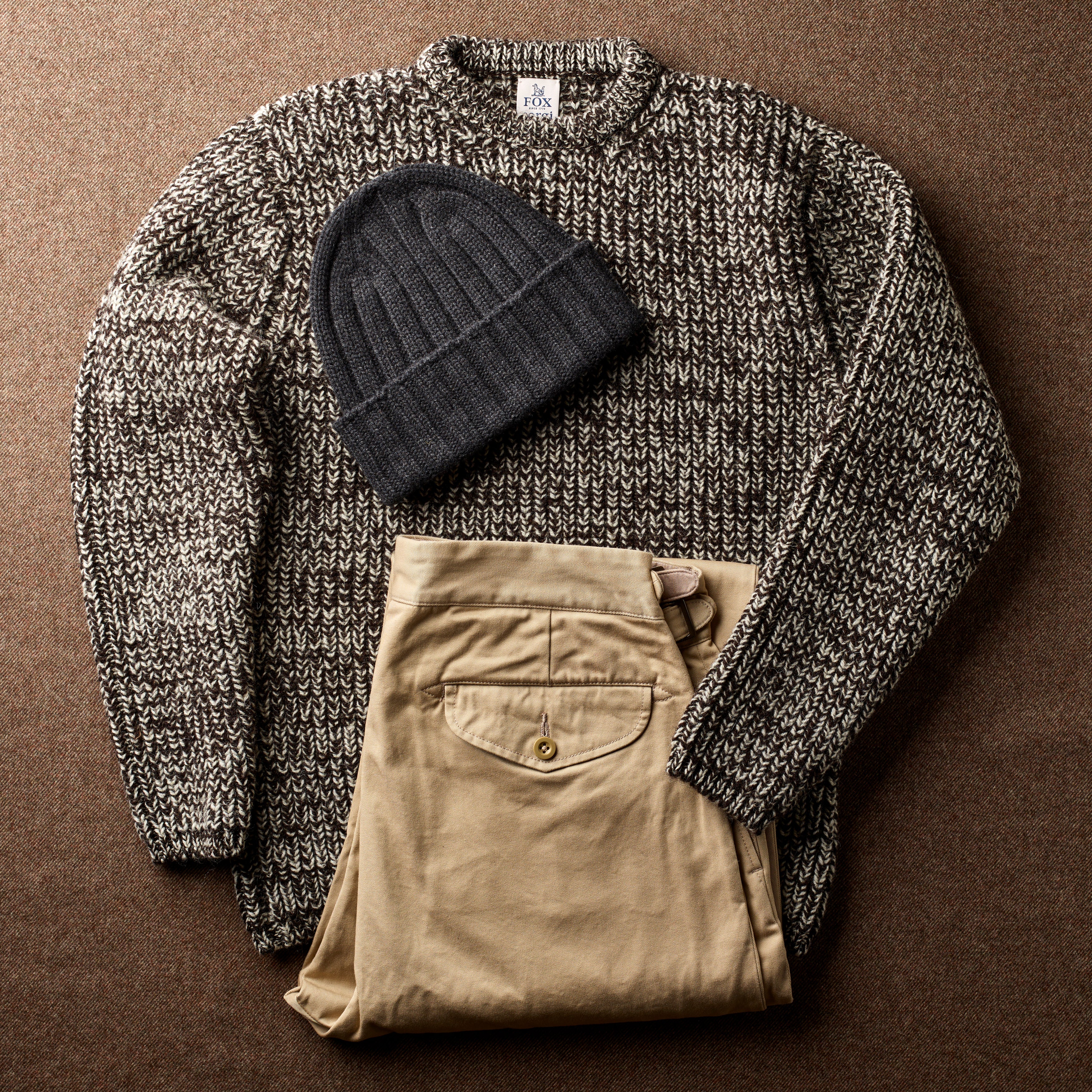 FOX x CORGI Welsh Wool Fisherman Pullover