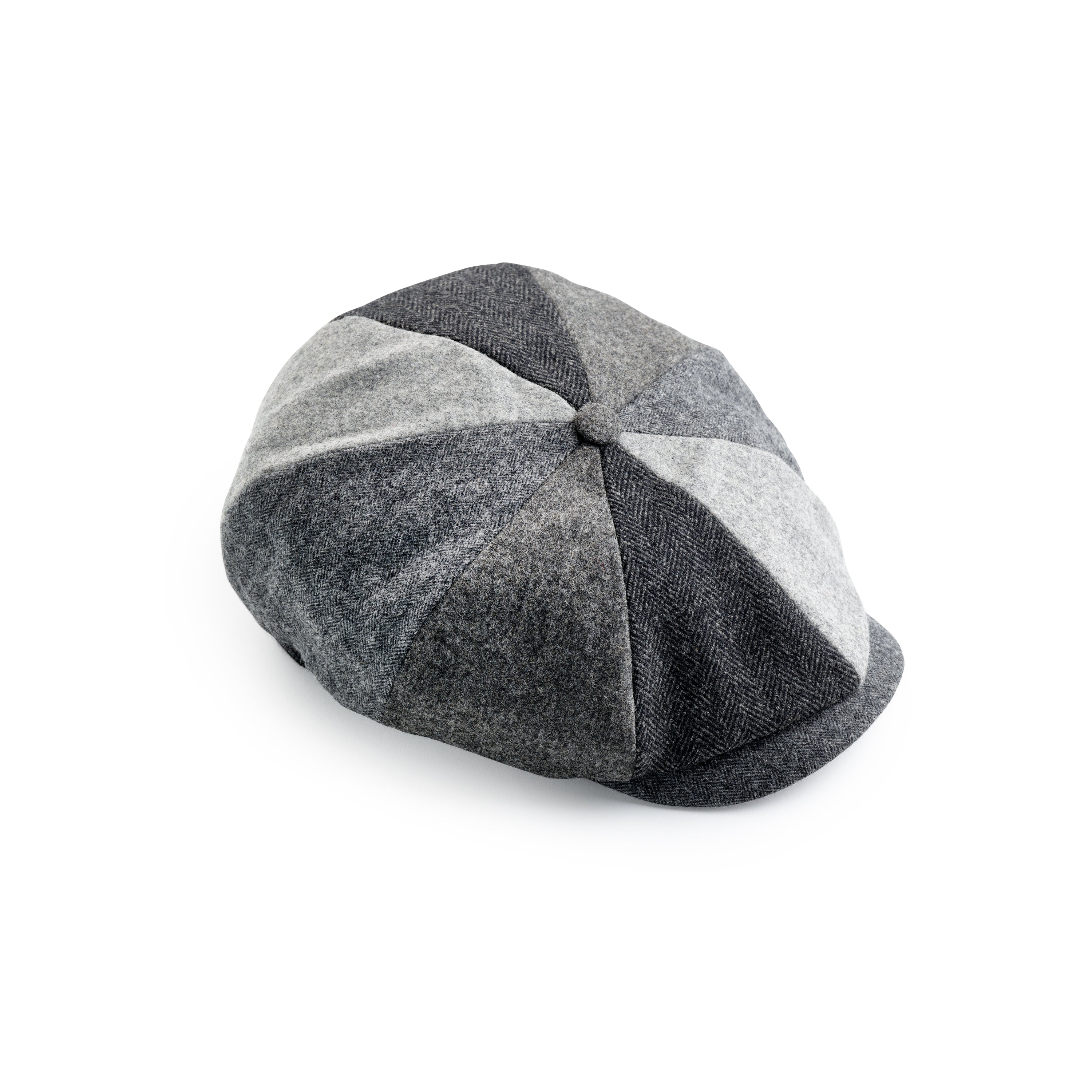 Fox Patchwork Grey 30's 8 Panel Curved Brim Cap