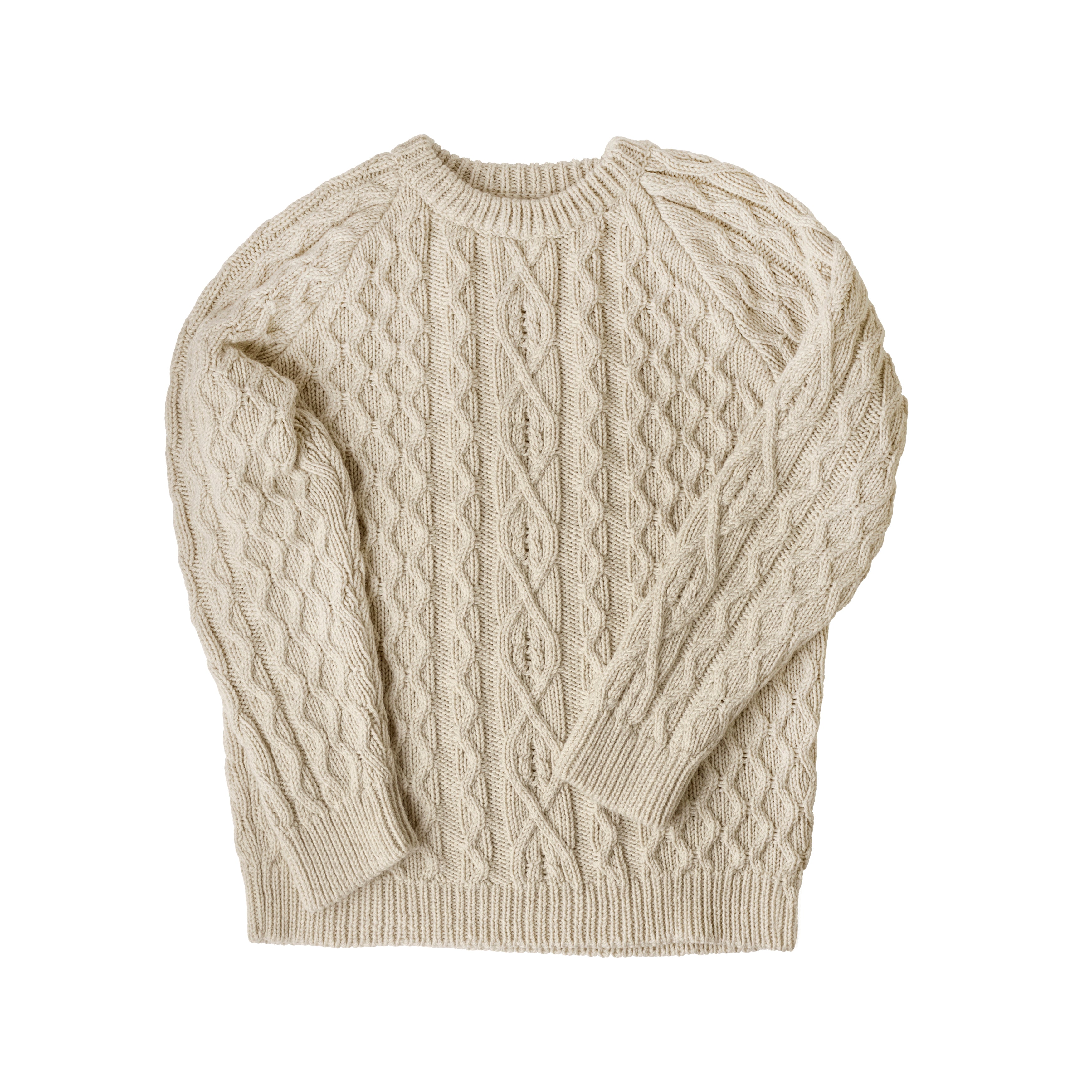 Winter White Woollen Cable Knit Jumper