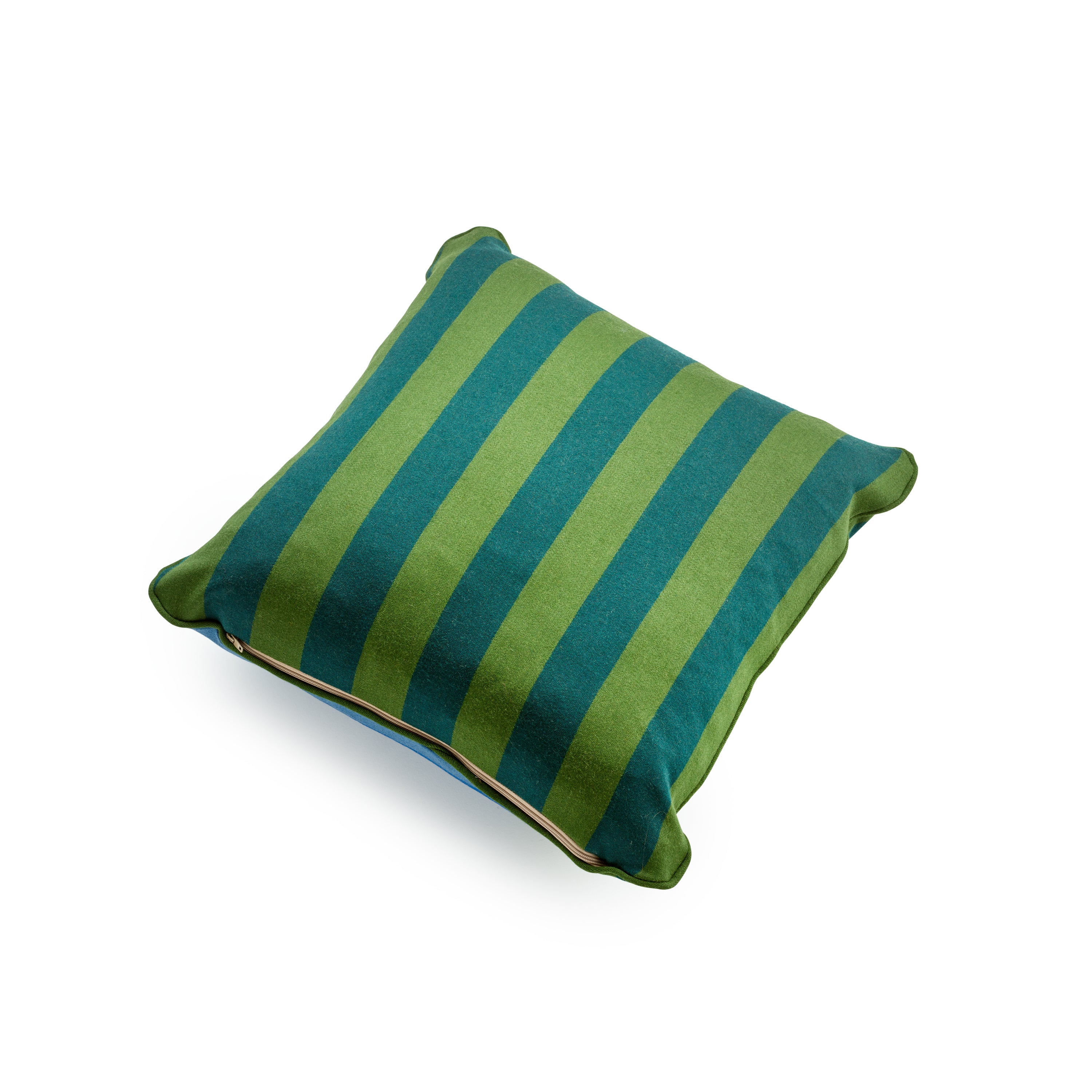 Fox Stripe Green & Blue Cushion Cover
