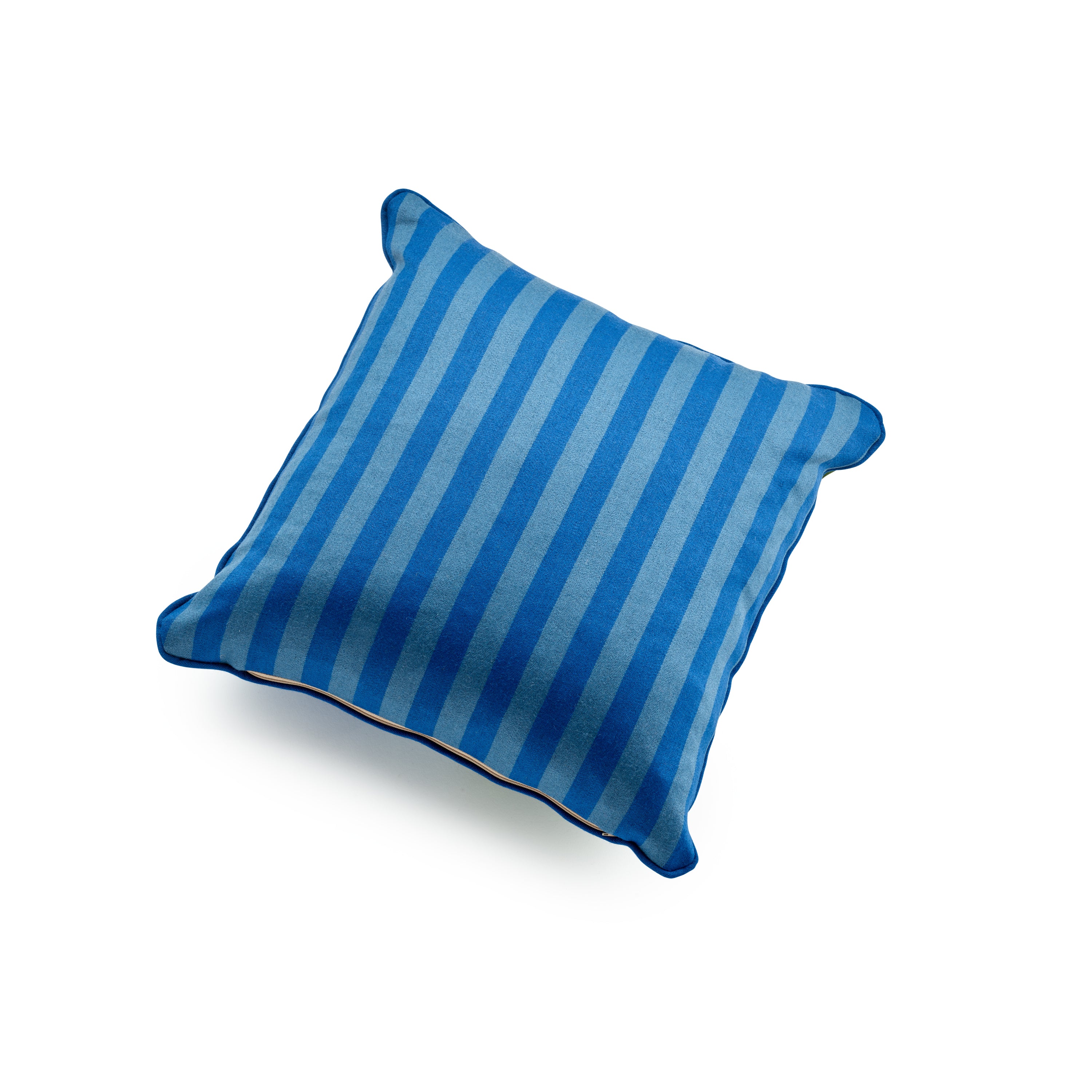 Fox Stripe Blue & Green Cushion Cover