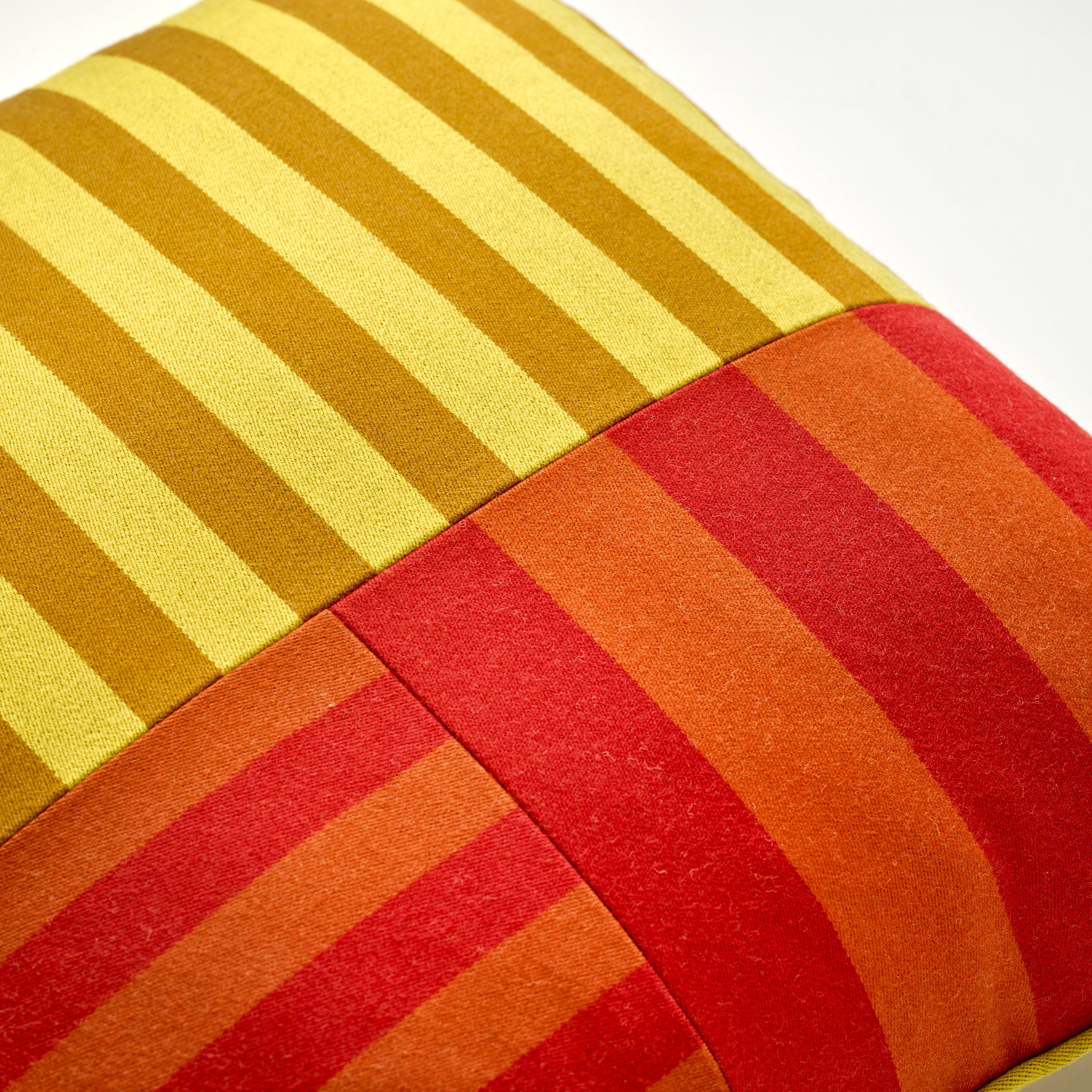 Fox Stripe Yellow & Orange Cushion Cover