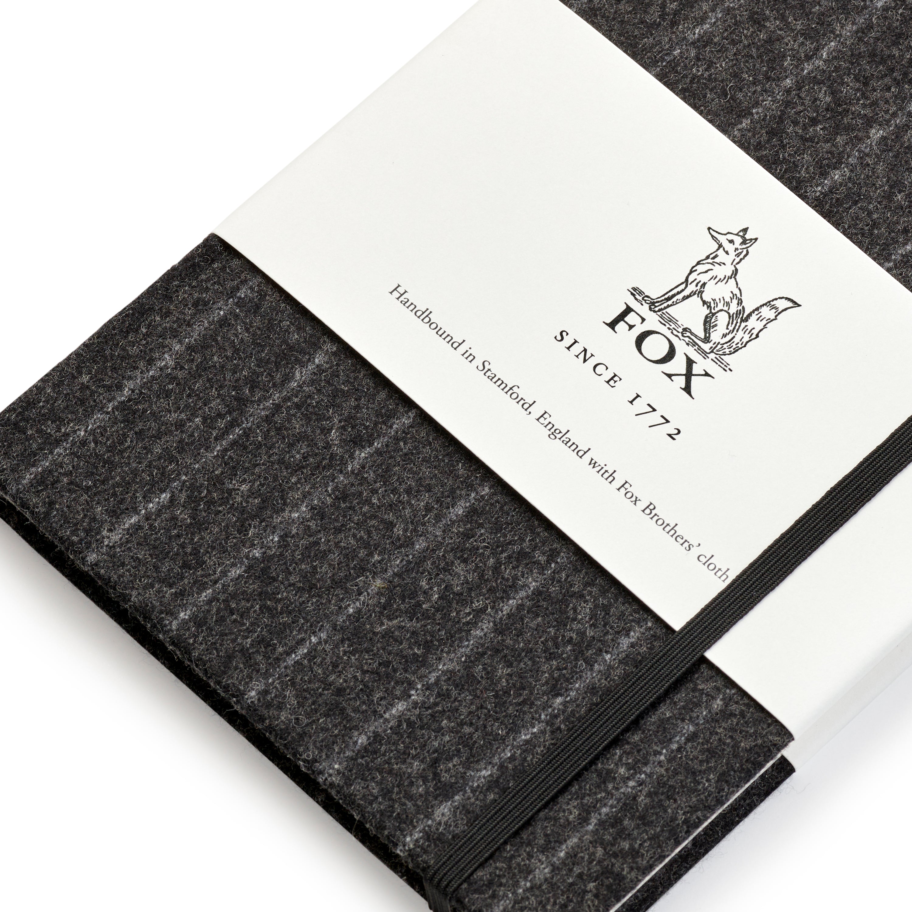 Fox Grey Chalk Stripe Medium Notebook