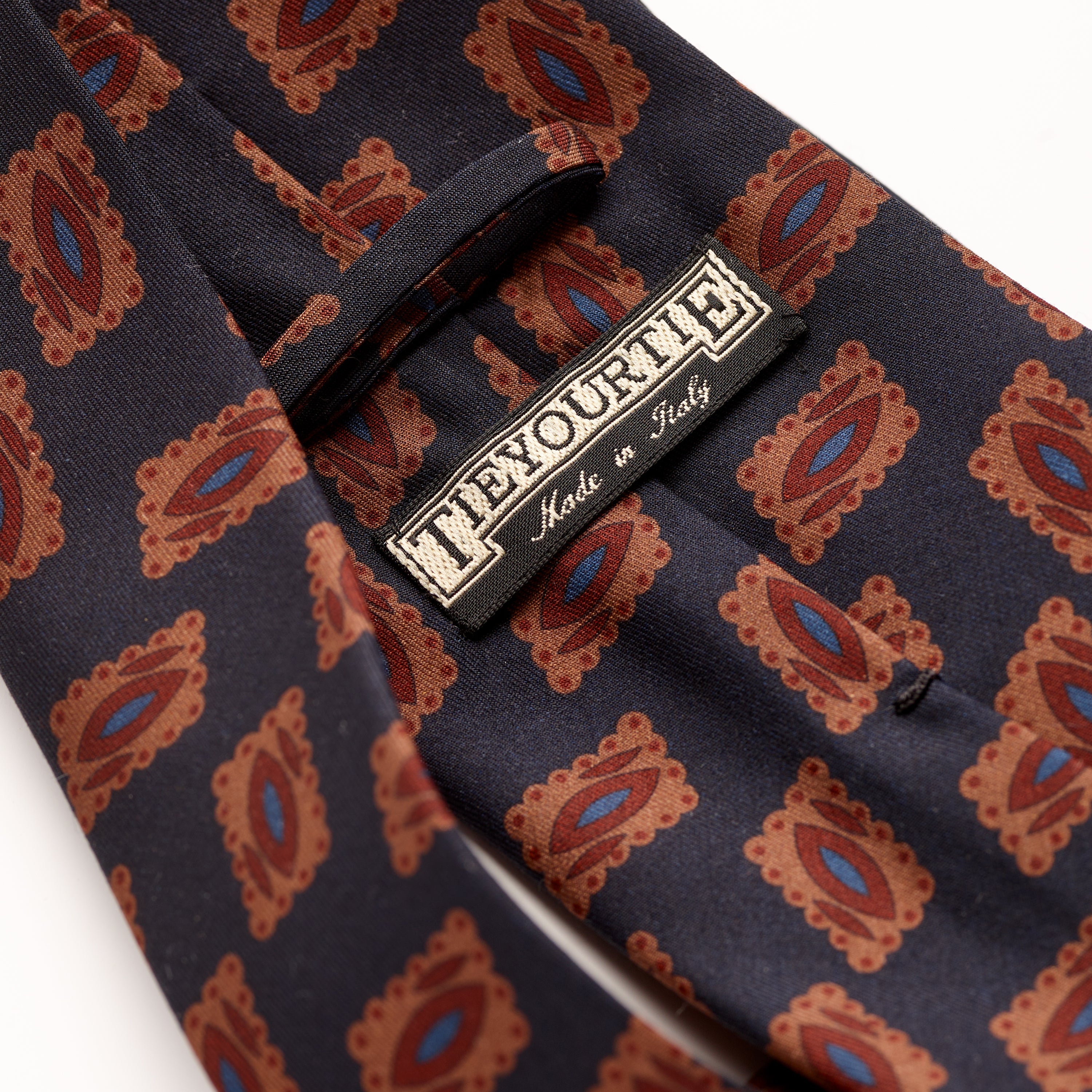 Tie Your Tie Navy Wool & Silk Abstract Tie