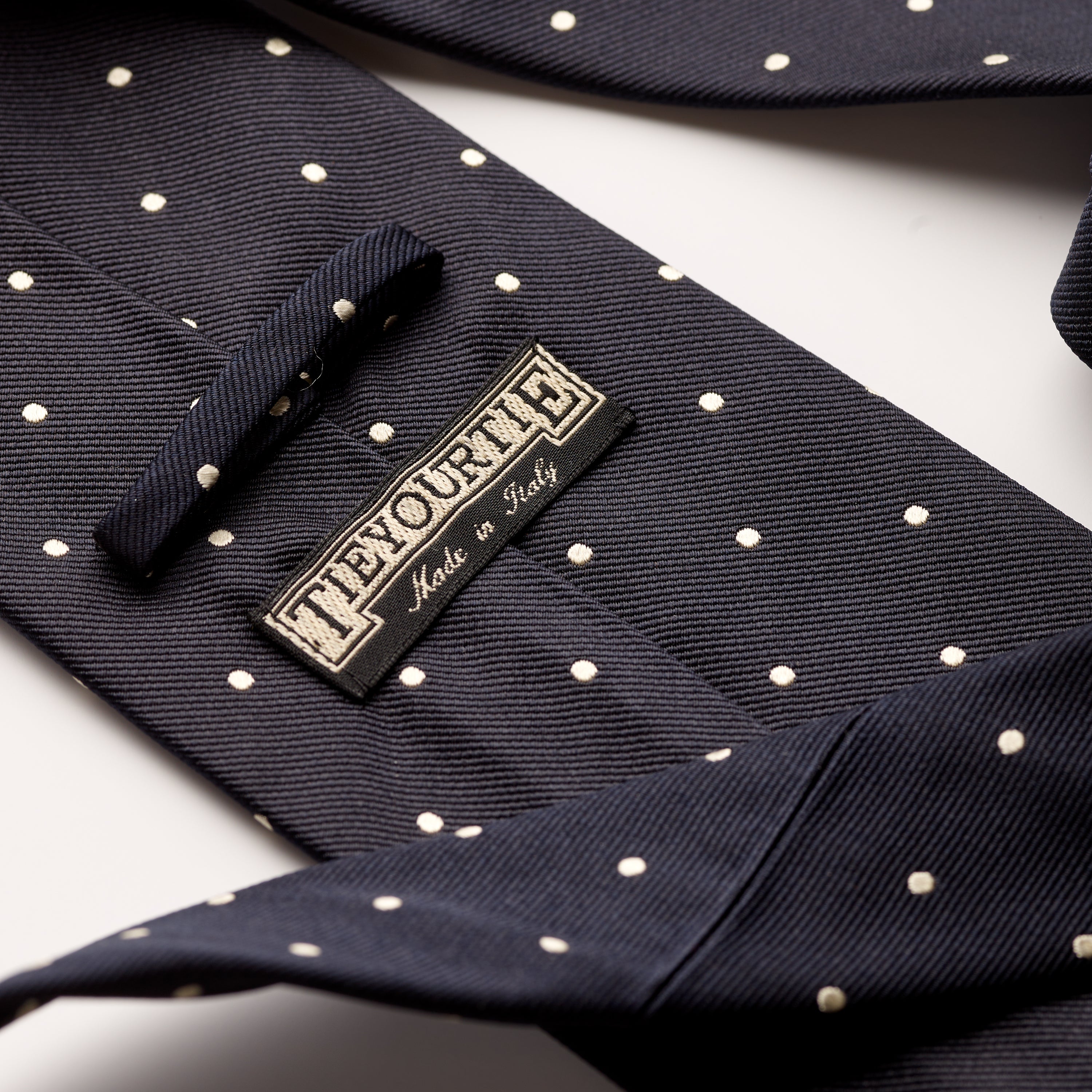 Tie Your Tie Navy Silk Polka Dot Tie