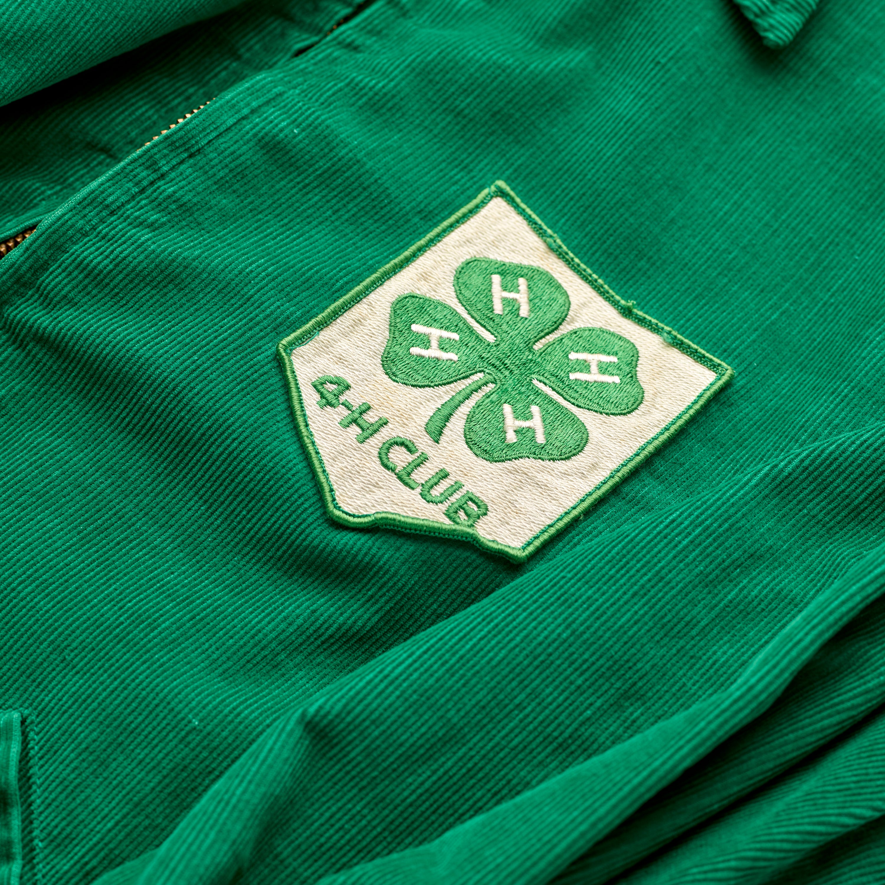 The 4-H Corduroy Green Harrington Jacket