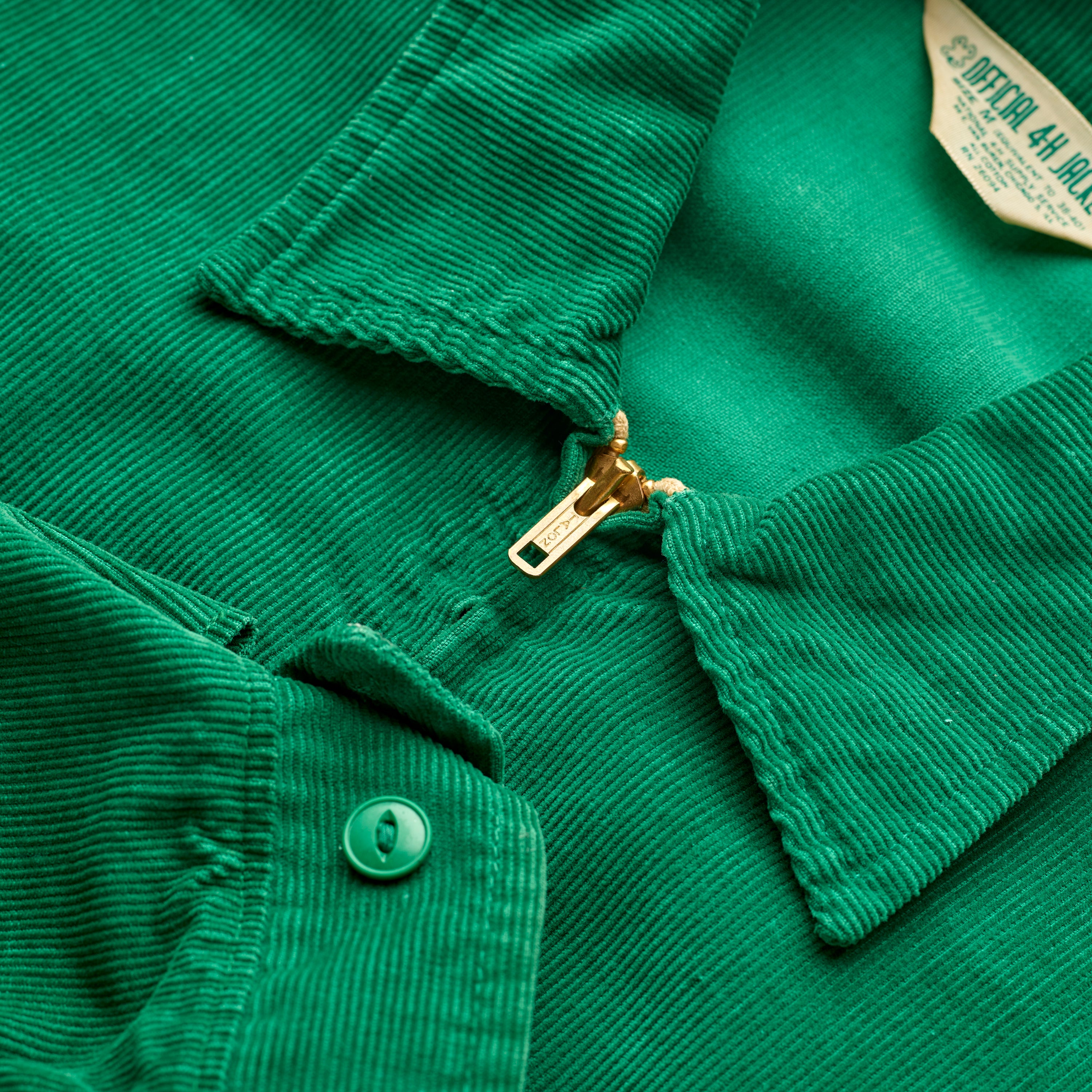 The 4-H Corduroy Green Harrington Jacket