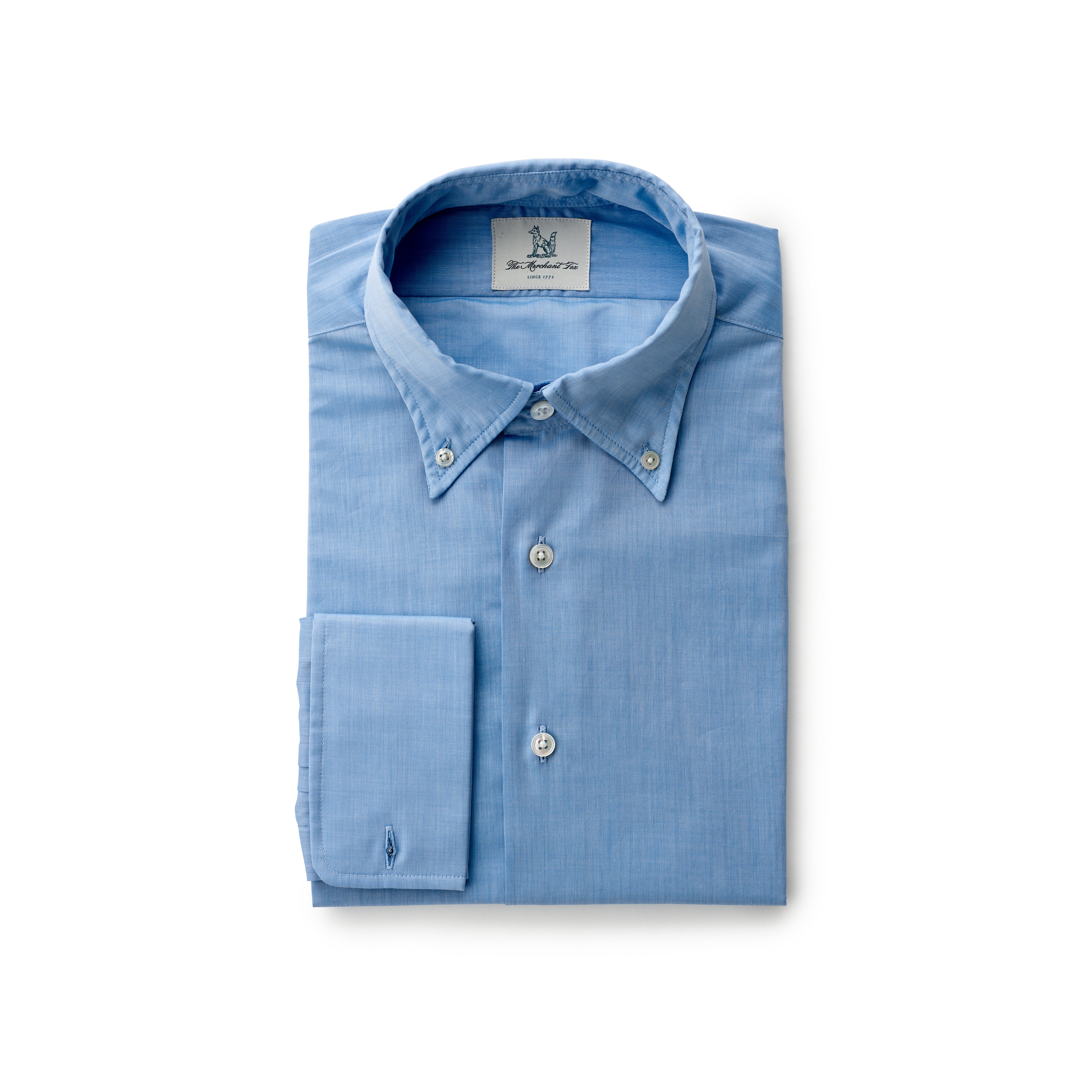 Blue Carlo Riva Button-Down Double Cuff Shirt