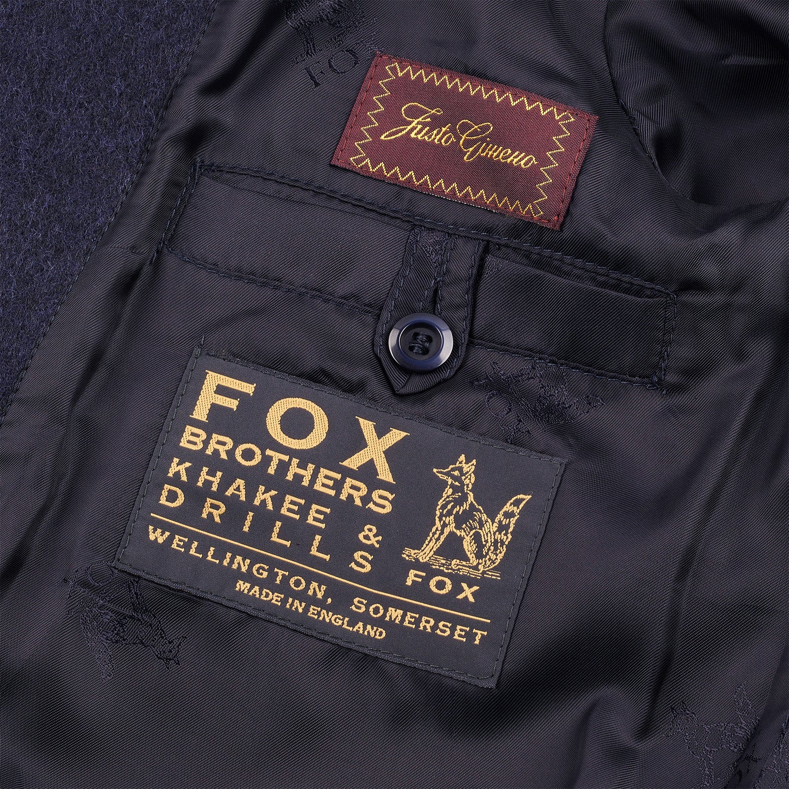 胸部55Fox brothers / navy coat - ステンカラーコート